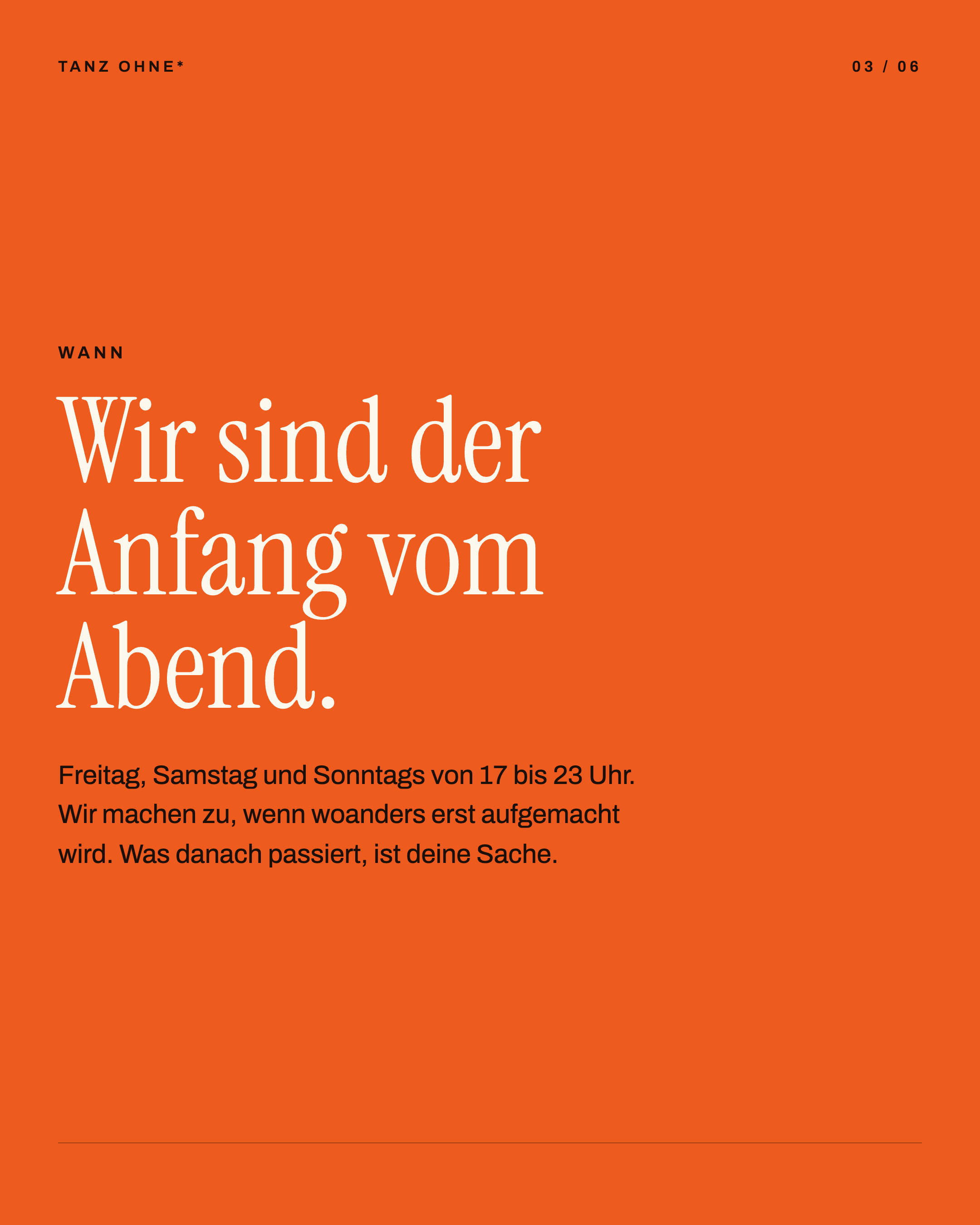 Wann: wir sind der Anfang vom Abend